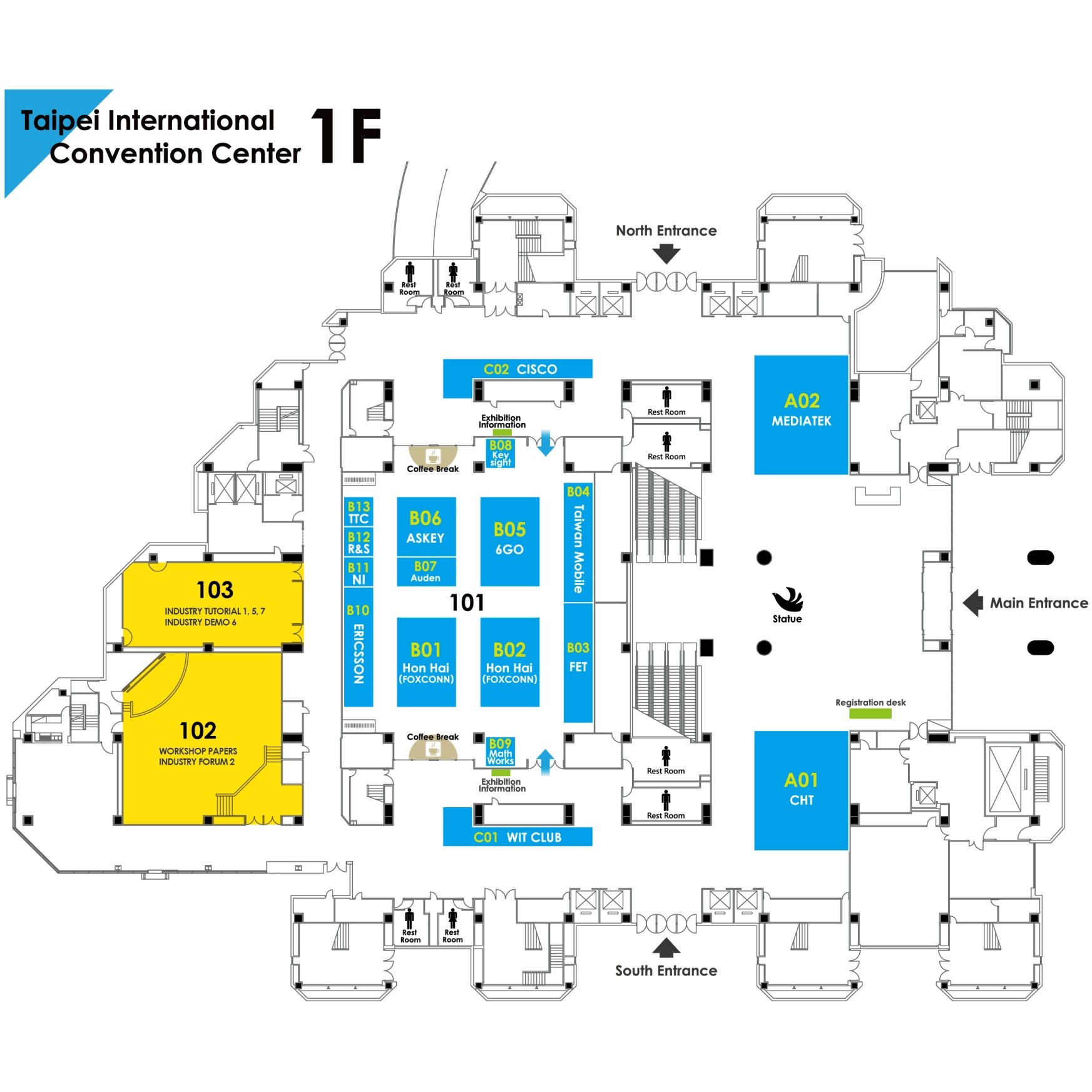 TICC Venue Floor Map 1F